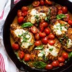 Baked Balsamic Chicken with Tomato Mozzarella and Basil Recipe