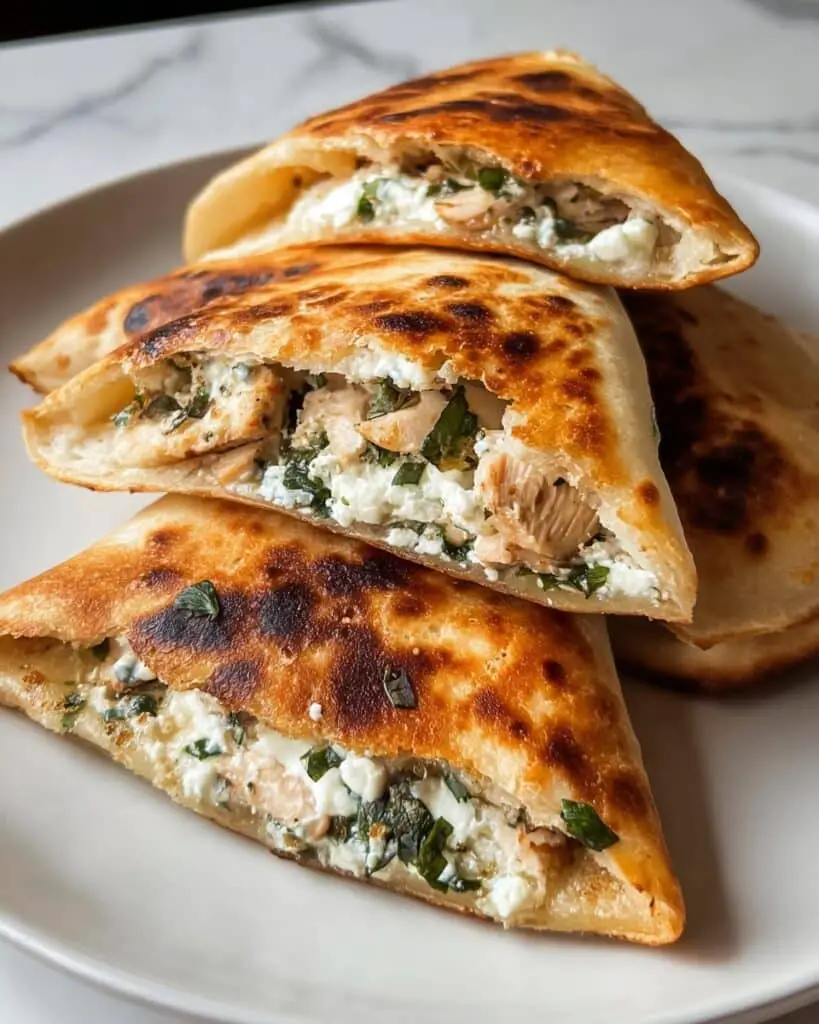 Crispy Pita with Chicken & Feta Recipe