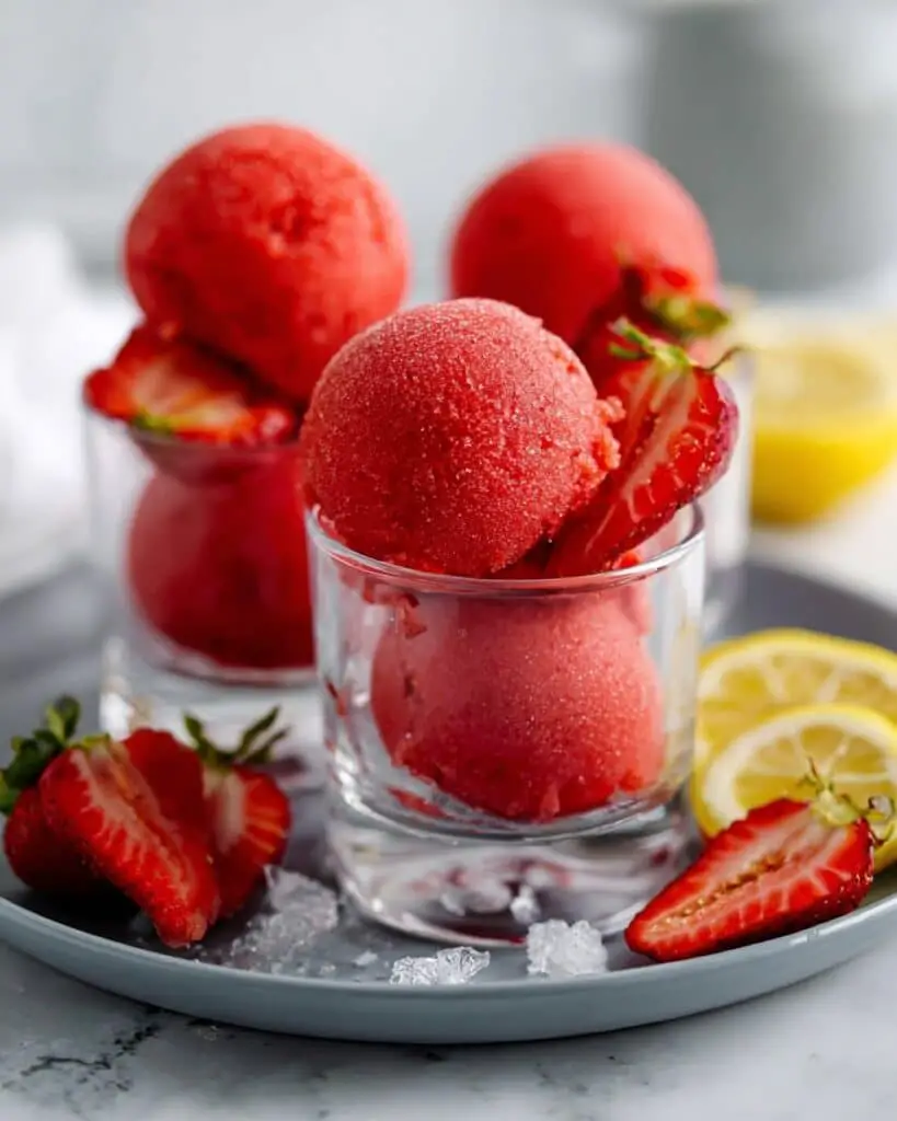 Fresh Strawberry Sorbet Recipe