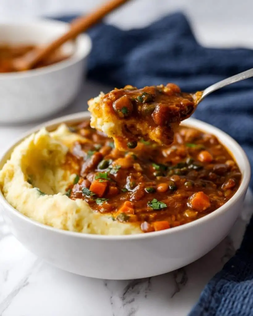 Japanese Curry Over Mashed Potatoes Recipe