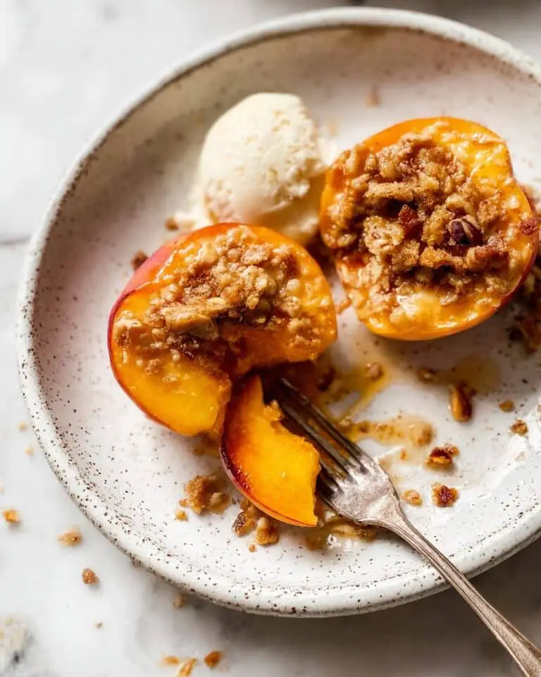 Baked Peaches with Maple and Pecans Recipe
