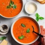 High Protein Tomato Soup with Cottage Cheese Recipe