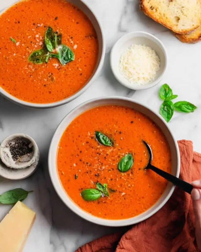 High Protein Tomato Soup with Cottage Cheese Recipe
