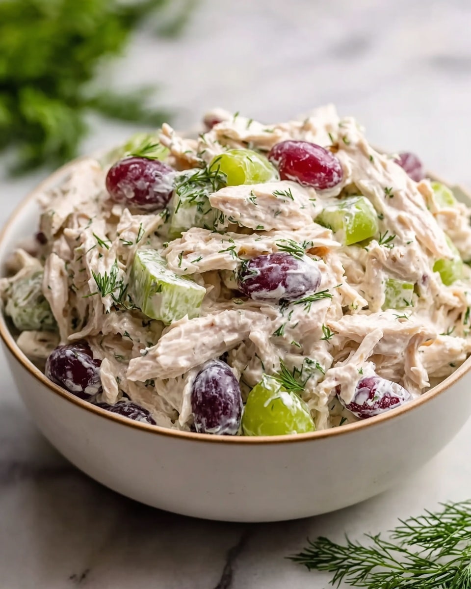Tzatziki Chicken Salad with Olives, Feta, and Dill Recipe