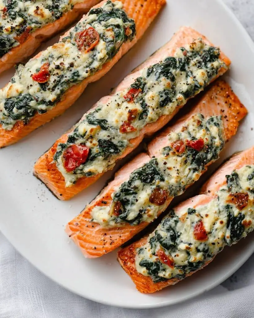 Stuffed Salmon with Spinach and Feta Recipe