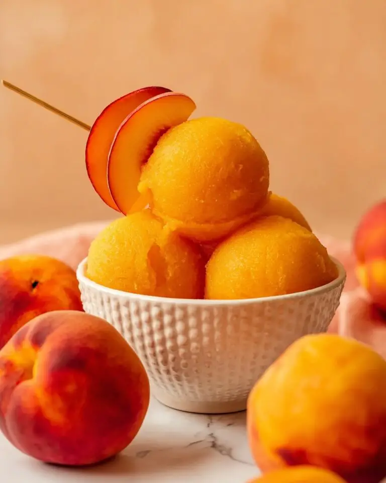 Peach Sorbet: A Refreshing and Fruity Summer Treat Recipe