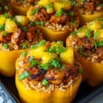 Teriyaki Pineapple Chicken and Rice Stuffed Peppers Recipe