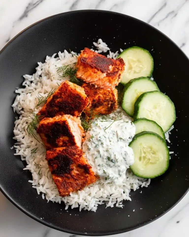 Tandoori Salmon with Cucumber Cilantro Raita Recipe