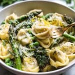 Lemon Cream Pasta with Spring Vegetables Recipe