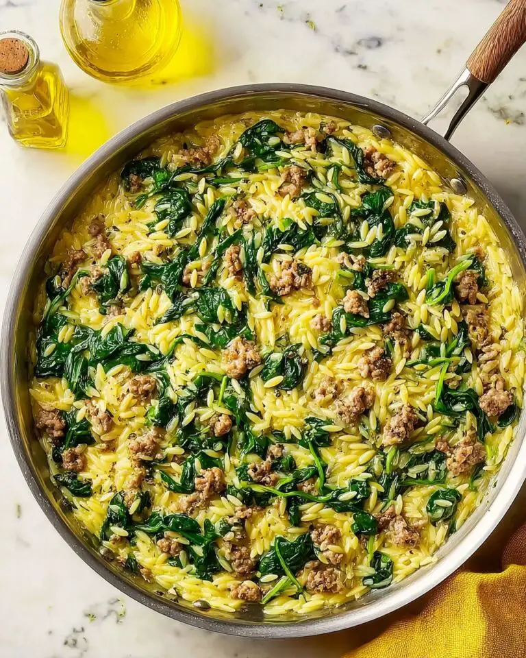 Italian Ground Turkey Spinach Orzo Recipe