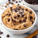 Edible Salted Caramel Chocolate Chip Chickpea Cookie Dough Recipe