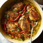 Pesto Chicken with Peppers Recipe