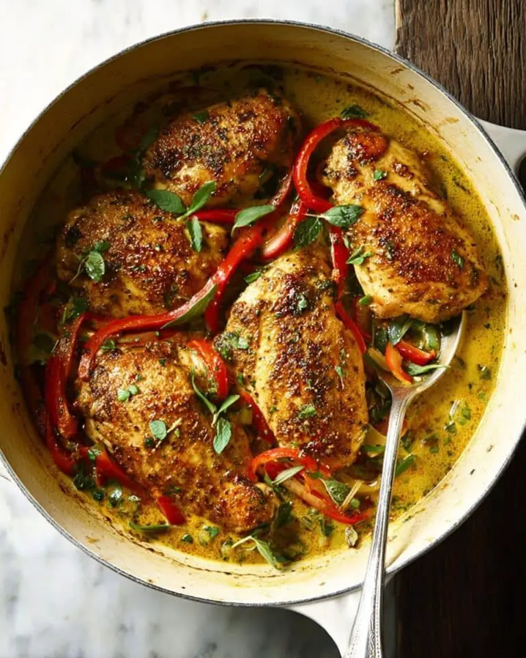 Pesto Chicken with Peppers Recipe