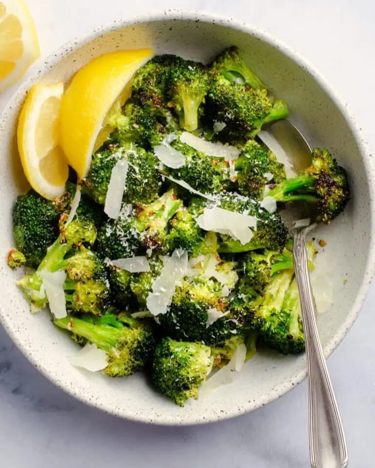Ninja Air Fryer Broccoli with Lemon and Parmesan Recipe
