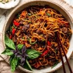 20 Minute Korean Beef Sesame Noodles Recipe
