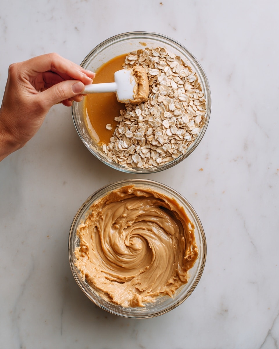 A clear glass bowl filled with smooth, creamy chocolate mousse that has a rich brown color. The mousse is thick and swirled in soft, round waves on top, forming a gentle peak in the center. The bowl sits on a white marbled surface, and there is a small silver spoon next to it. The overall look is rich and smooth with a soft texture. photo taken with an iphone --ar 4:5 --v 7
