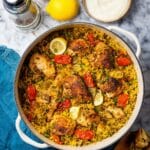 Middle Eastern Chicken and Rice with Yogurt Tahini Sauce Recipe