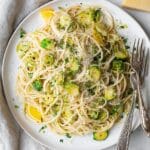 Lemon Parmesan Brussels Sprout Pasta Recipe