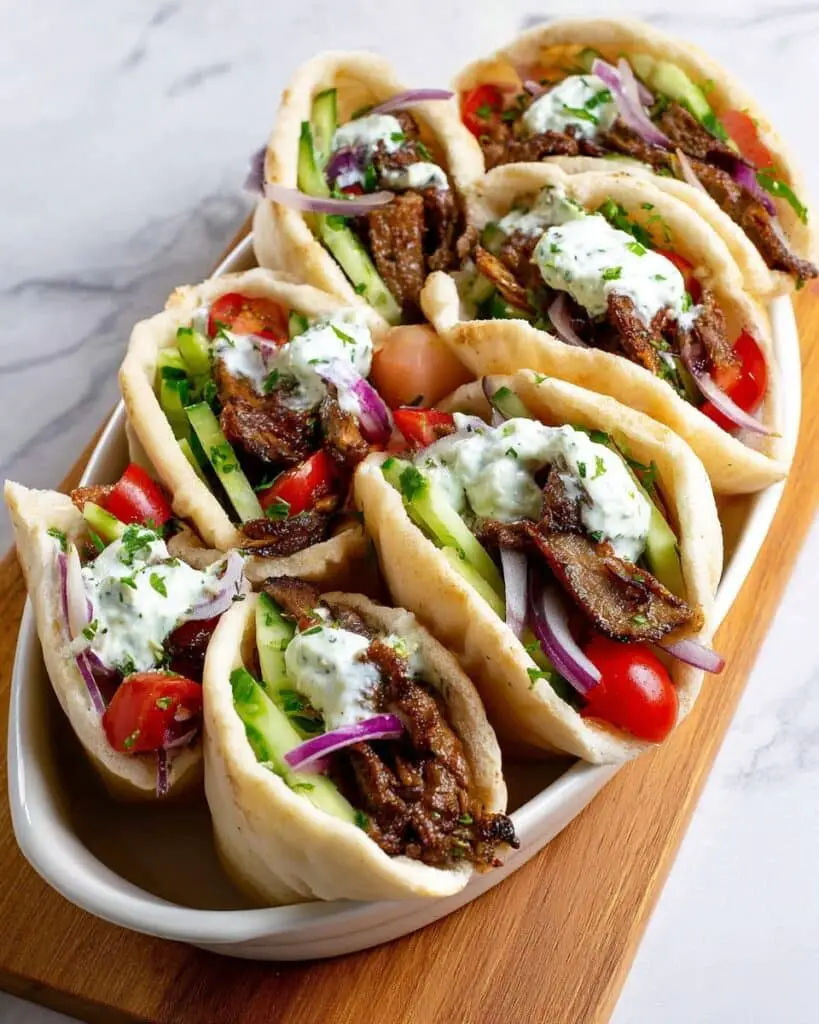 Vegan Gyros with Shredded Oyster Mushrooms Recipe