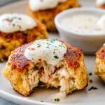 Crispy Salmon Patties with Spicy Dill-Garlic Dip Recipe