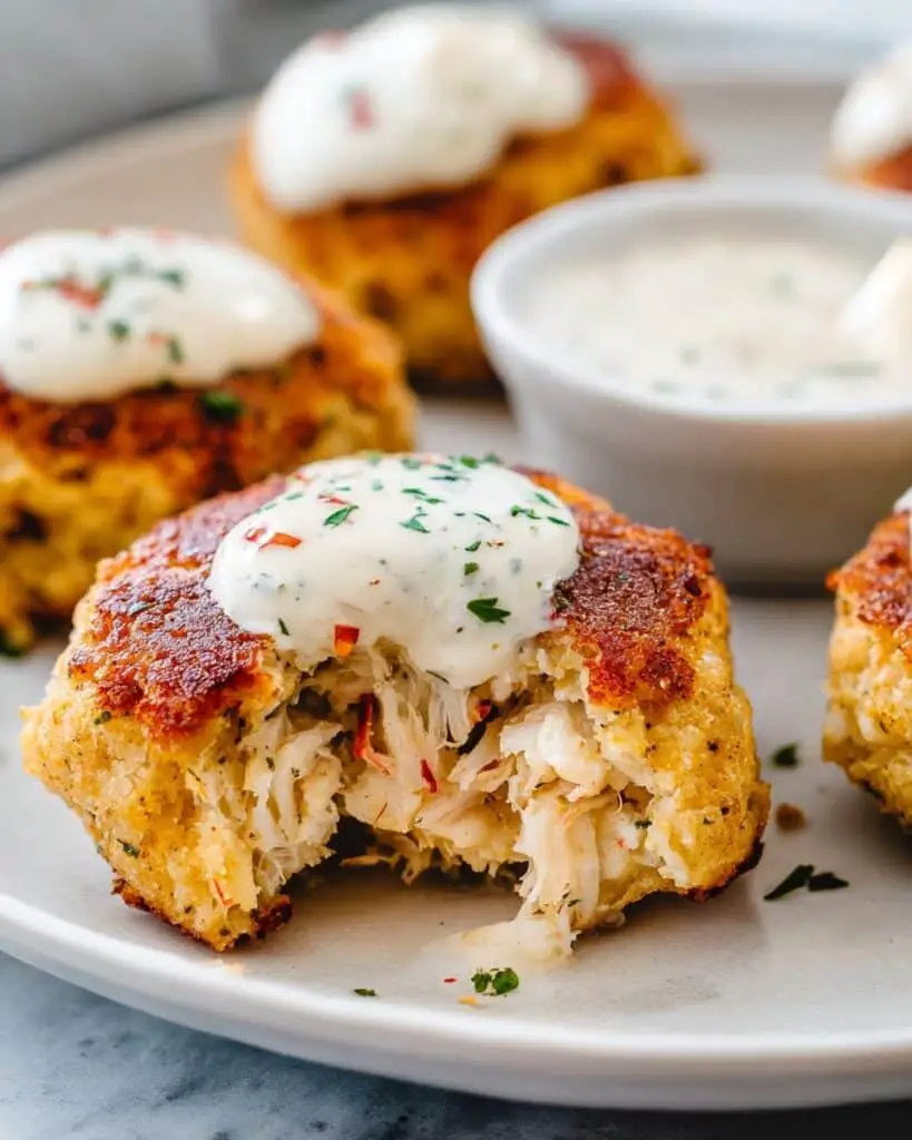 Crispy Salmon Patties with Spicy Dill-Garlic Dip Recipe