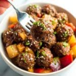 Slow Cooker Sweet and Sour Meatballs: Paleo, Whole30, Gluten-Free, Easy! Recipe