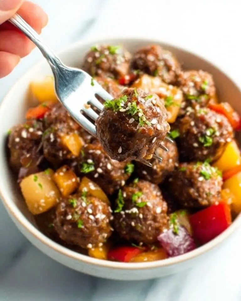 Slow Cooker Sweet and Sour Meatballs: Paleo, Whole30, Gluten-Free, Easy! Recipe