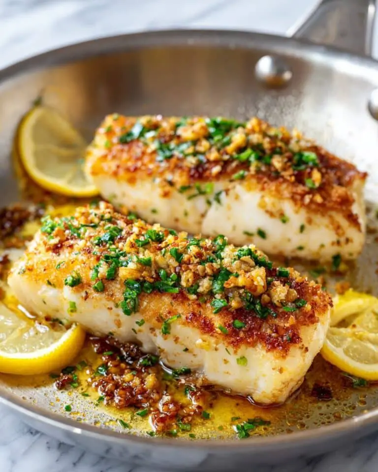 Garlic Butter Pan-Fried Cod Recipe