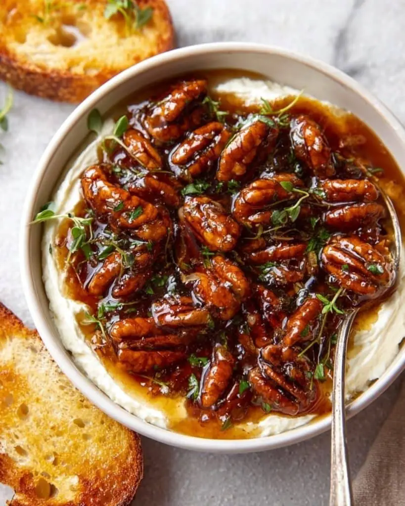 Baked Feta Dip with Fig Jam and Pecans Recipe