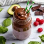 Chocolate Raspberry Smoothie with Avocado Recipe