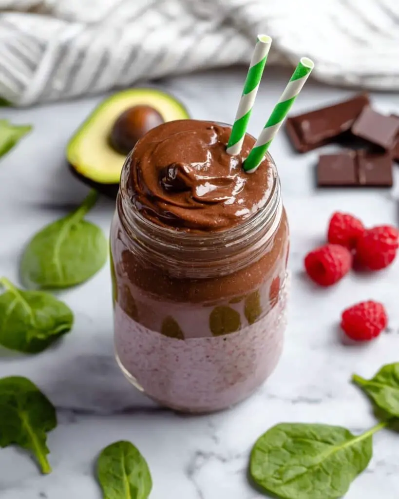 Chocolate Raspberry Smoothie with Avocado Recipe