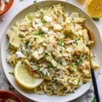 Easy Lemon Artichoke Orzo Salad Recipe