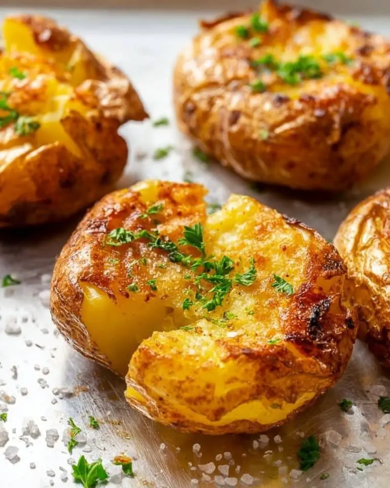 Crispy Smashed Baked Potatoes Recipe