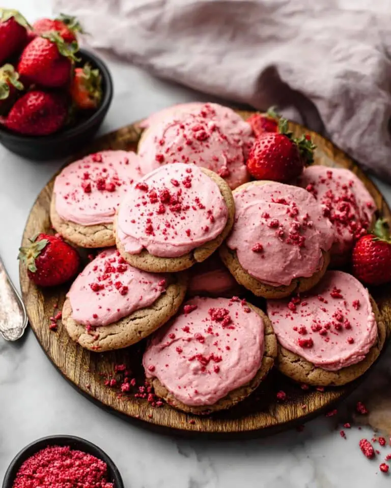 Iced Strawberry Sugar Cookies Recipe