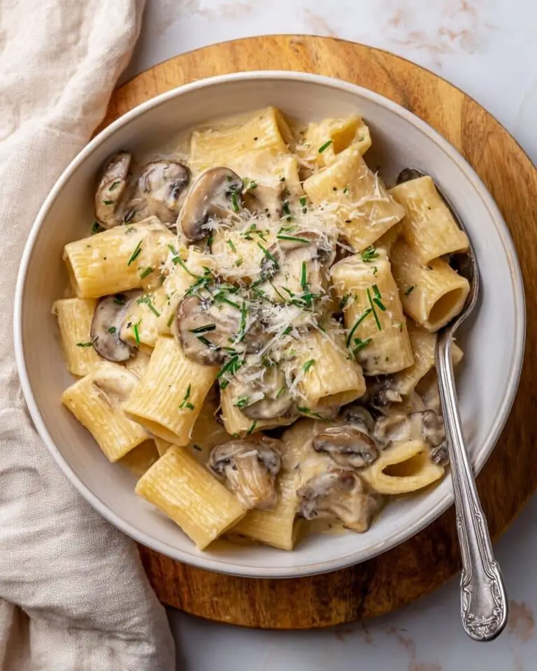 Mushroom Alfredo Pasta Recipe
