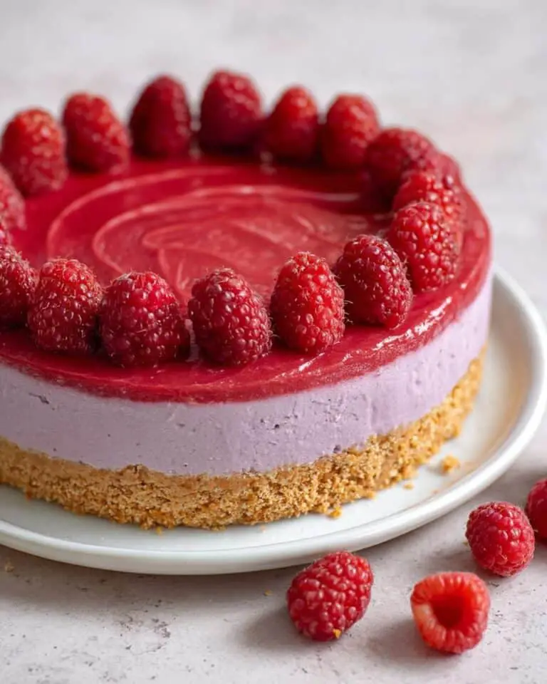 Vegan Raspberry Cheesecake (No-Bake) Recipe