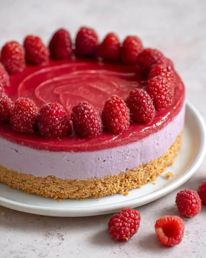 Vegan Raspberry Cheesecake (No-Bake) Recipe
