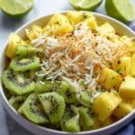 Pineapple Kiwi Salad with Toasted Coconut and Lime-Honey Dressing Recipe
