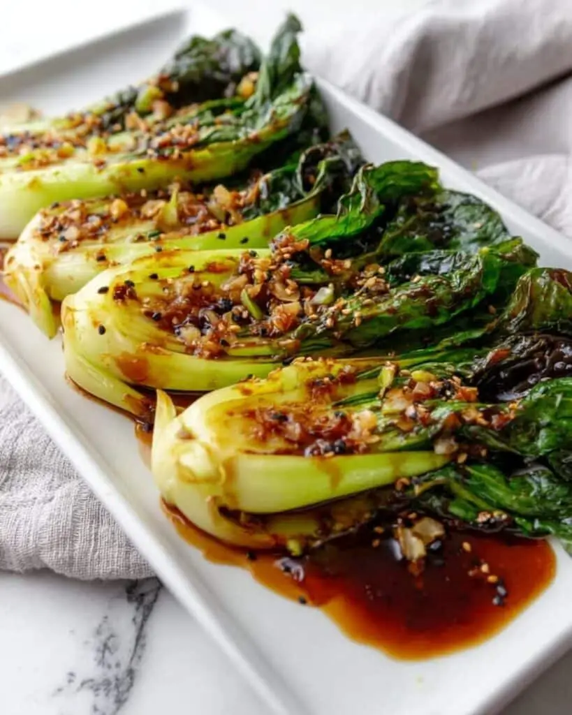 Stir-Fried Baby Bok Choy with Garlic and Soy Sauce Recipe