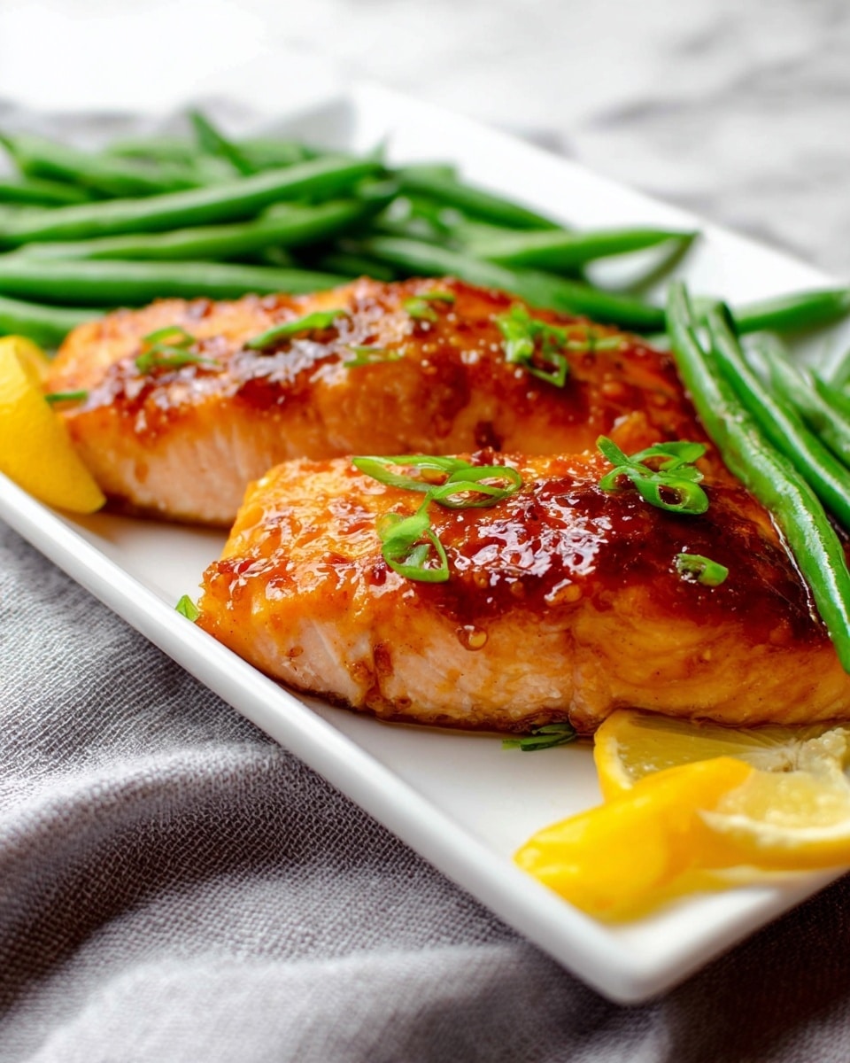 Date Night Bourbon Peach Glazed Salmon Recipe