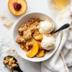 Smoked Bourbon Peach Cobbler Recipe