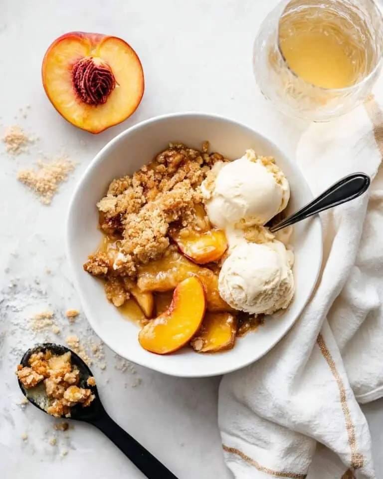 Smoked Bourbon Peach Cobbler Recipe