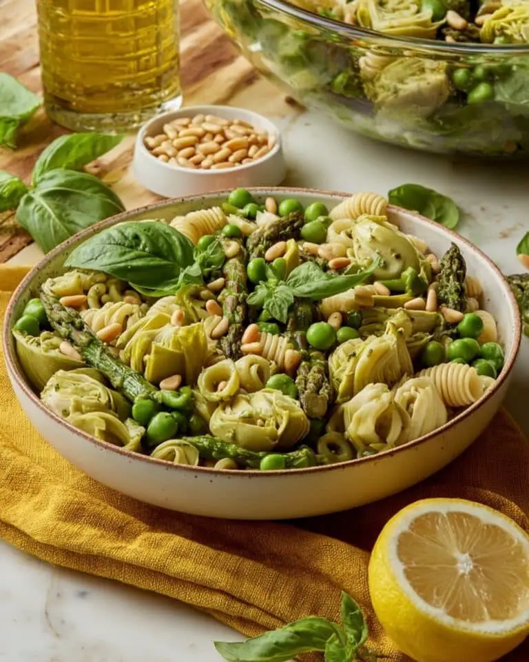Spring Pasta Salad with Lemon Basil Vinaigrette Recipe