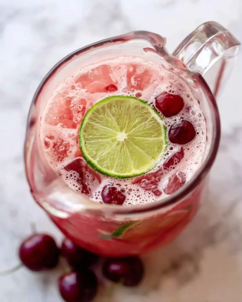 Homemade Fresh Cherry Limeade Recipe