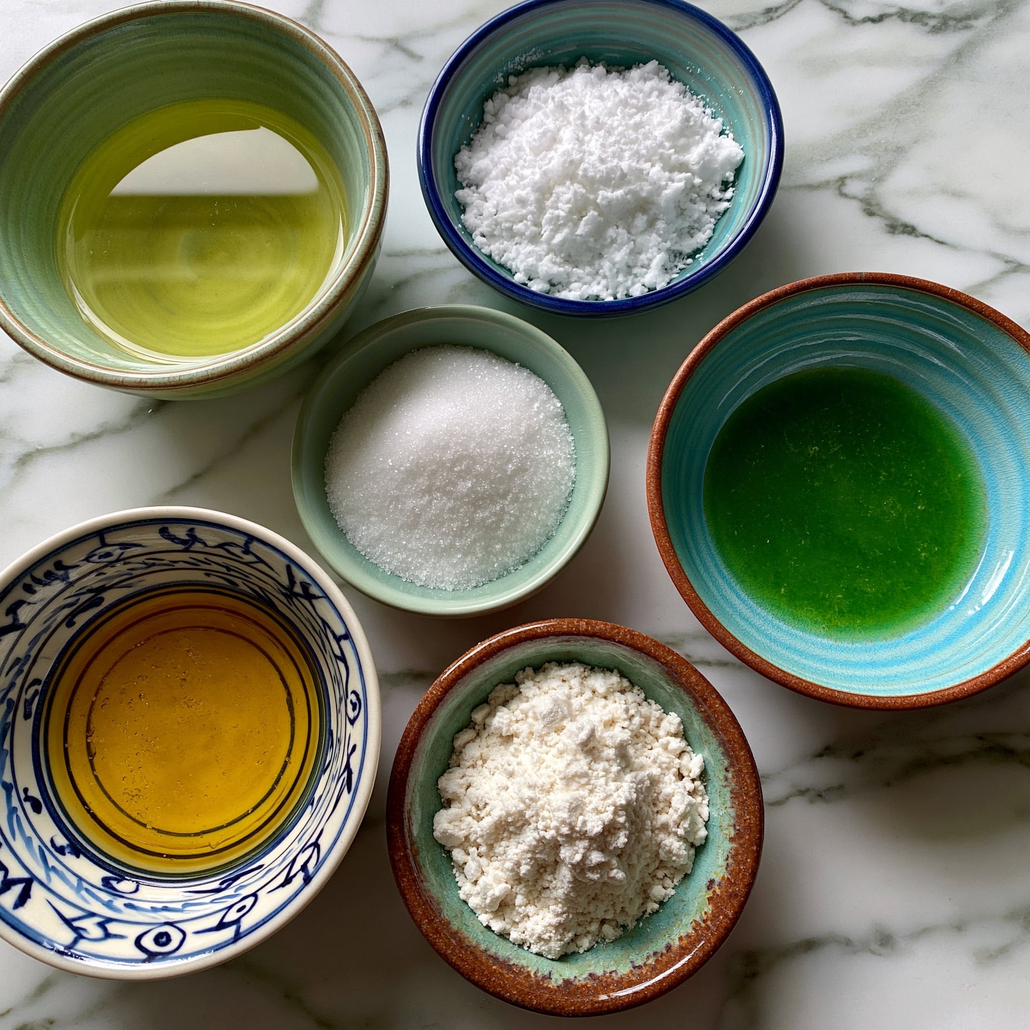 A shiny silver bowl holds a round scoop of pale green icy sorbet with a soft, smooth texture. On top of the scoop sits a small bunch of fresh green mint leaves, adding a bright touch of color. The bowl is placed on a plain white plate, and around the plate are thin slices of yellow-green lime resting on a white marbled surface. Photo taken with an iphone --ar 4:5 --v 7