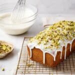 Pistachio Bread with Almond Icing Recipe