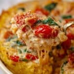 Boursin Spaghetti Squash with Cherry Tomatoes and Fresh Basil Recipe