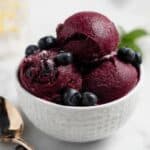 No Churn Blueberry Lemon Sorbet Recipe