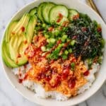 Canned Tuna Sushi Bowl with Spicy Cucumber Salad Recipe