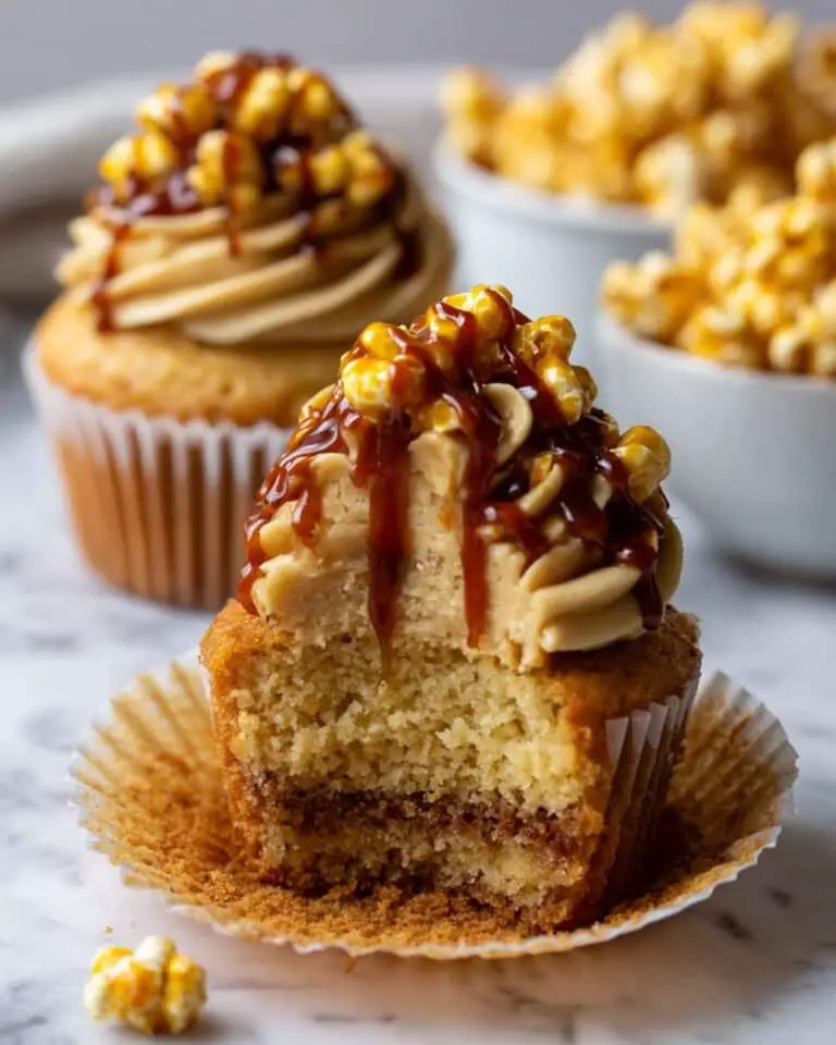 Caramel Popcorn Cupcakes Recipe